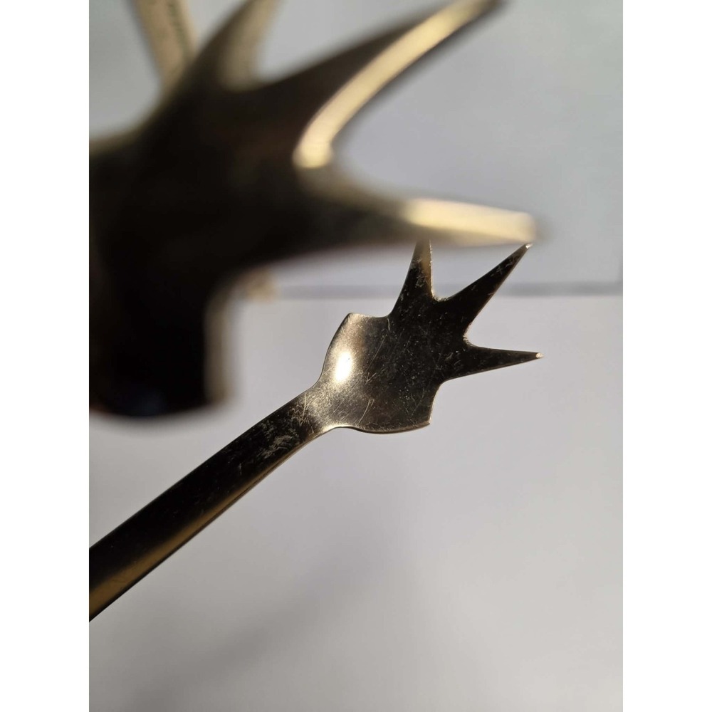 SUGAR/ICE TONGS/BIRD CLAWS FEET Vtg Brass Colored Barware Serving Tongs - Picture 5 of 5